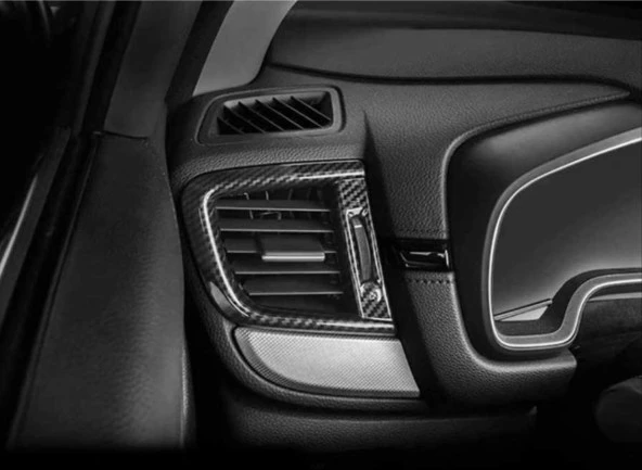 Honda Cr-V Uyumlu 2017+ Karbon Menfez Kaplama 2 Parça - 2