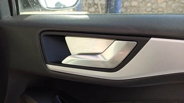 Ford Focus Uyumlu 2019+ Kapı Kolu İç Açma Kaplama-Silver - Resim 3
