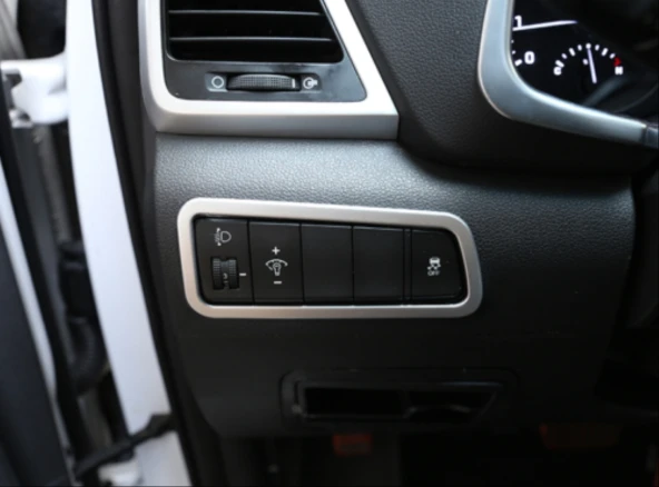 Hyundai Tucson Uyumlu 2015-2018 Kontrol Panel Kaplama - Silver (ABS) - Resim 3