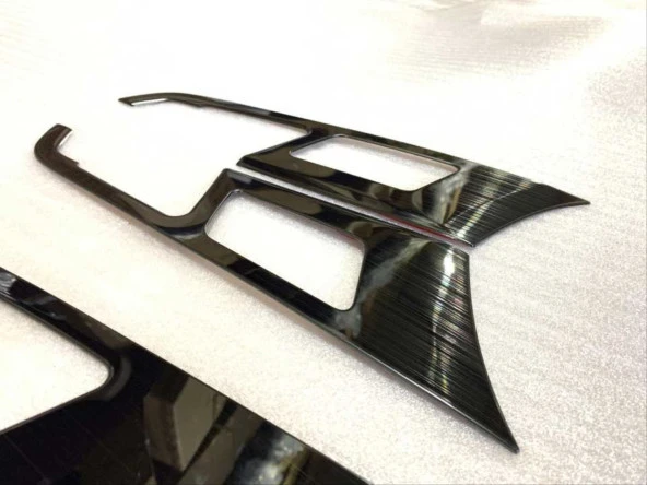 Hyundai Elantra Uyumlu 2016-2019 İç Kapı Açma Kolu Kaplama (Titanyum Siyah) - Resim 2