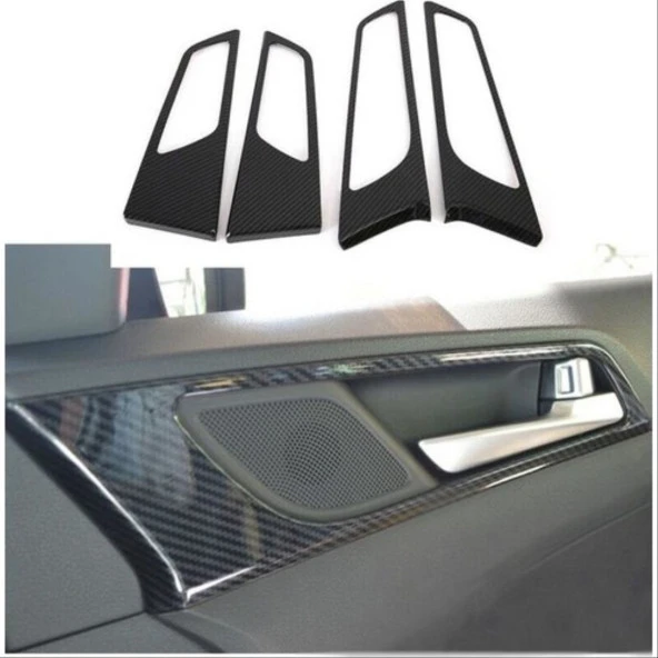 Hyundai Tucson Uyumlu 2015-2018 İç Kapı Kolu Kaplama - Karbon - Resim 2