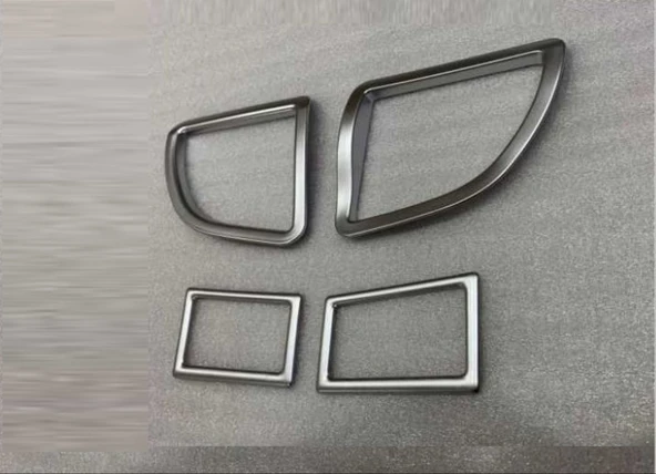 Toyota Corolla Uyumlu 2014+ Menfez Kaplama 4 Parça Silver - Resim 2