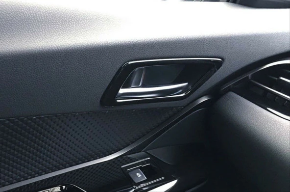 Toyota C-Hr Uyumlu 2016-2019 Kapı Kolçak Kaplama Titanyum Siyah - Resim 2