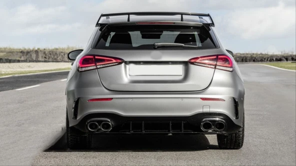 Mercedes A45 Uyumlu W177 Hatchback 2019+ Silver Difüzör & Egzoz Seti- Silver Egzoz İle - 4