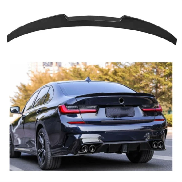 Bmw 3 Uyumlu Serisi G20 2019+ M4 Spoiler - Piano Black (Parlak Siyah)