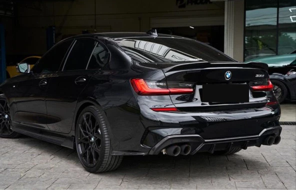 Bmw 3 Uyumlu Serisi G20 2019+ M4 Spoiler - Piano Black (Parlak Siyah) - 2