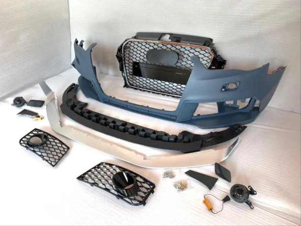 Audi A3 Uyumlu 2013-2016 Rs3 Full Ön Tampon & Panjur Set (Sedan) - 2