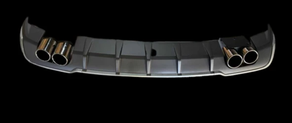 Audi A3 Uyumlu 2017+ Sedan S3 Difüzör Egzoz Seti - 2