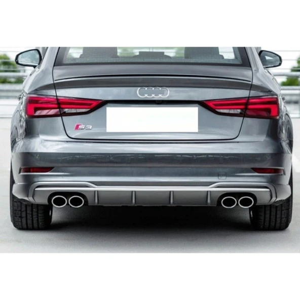 Audi A3 Uyumlu 2017+ Sedan S3 Difüzör Egzoz Seti - 3