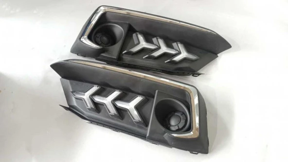 Honda Civic Uyumlu Fc5 2019+ Ön Sis Ledi Makyajlı Kasa Ağaç Model Hareketli - Resim 2