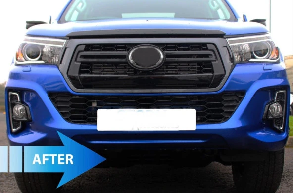 Toyota Hilux Uyumlu Rocco Body Kit 2016-2020 (Ön Tampon, Panjur, Alt Izgara, Sis Kapakları) - 4