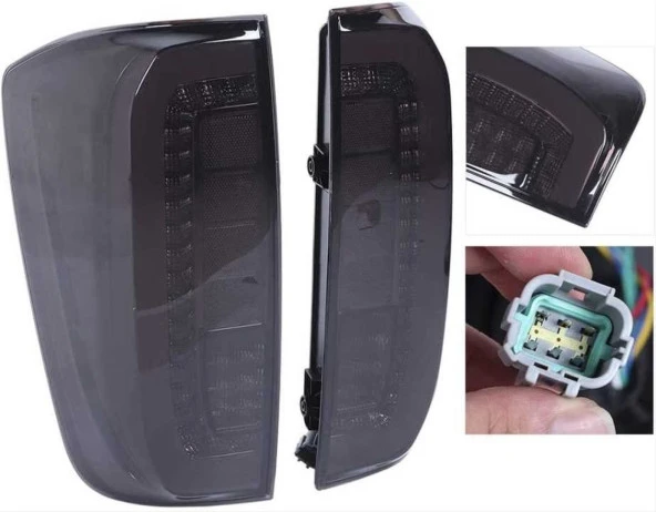 Nissan Navara Uyumlu Np300 (2015-2020) LED Stop - Smoke - 2
