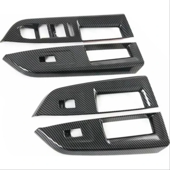 Volkswagen Golf Uyumlu 8 Kolçak Kaplama - Karbon - Resim 2