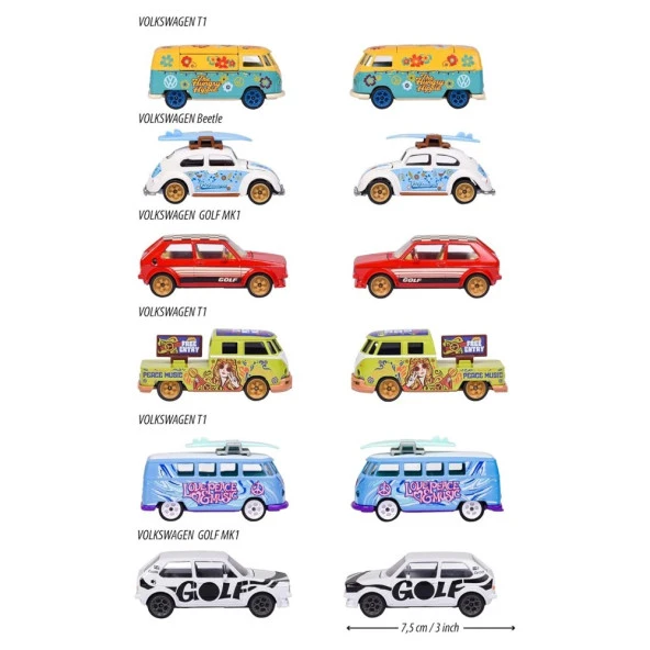 Majorette Vw The Originals Deluxe Serisi Volkswagen T1 Free Entry - Resim 4