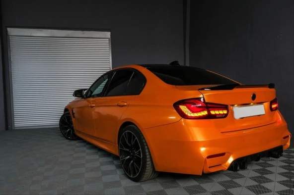 Bmw 3 Uyumlu Serisi (2012-2018) F30 M4 Spoiler - Piano Black - Resim 4
