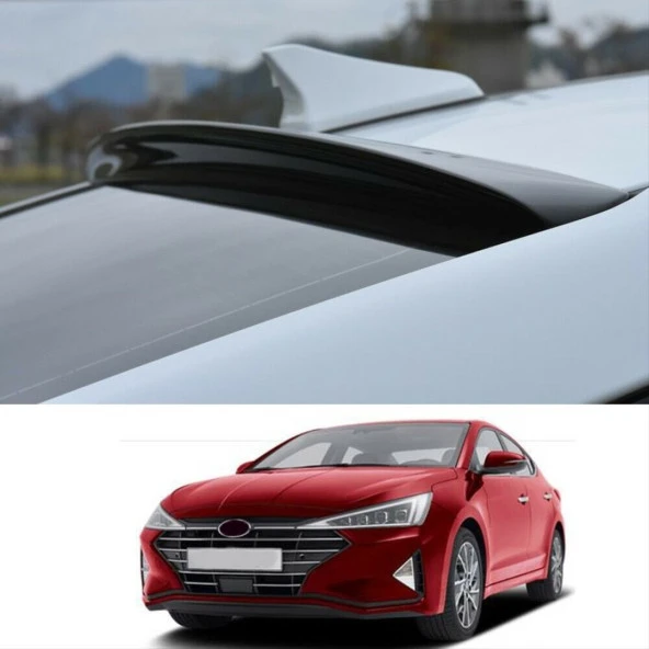 Hyundai Elantra Uyumlu 2021+ Cam Üstü Spoiler - Piano Black (Parlak Siyah) ürün görseli