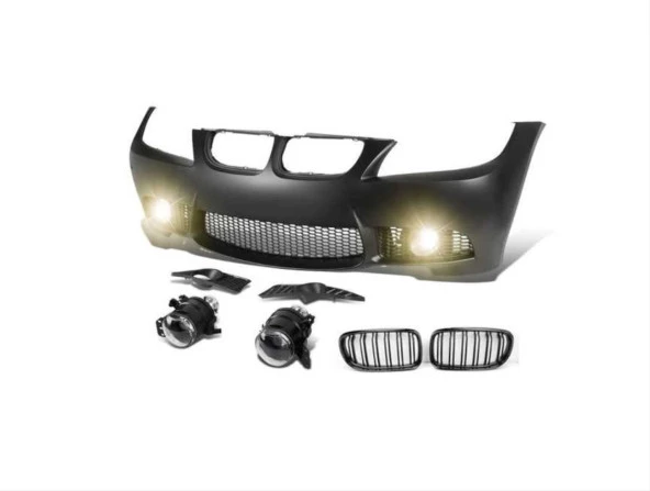 Bmw 3 Uyumlu Serisi E90 Lci 2009-2011 M3 Ön Tampon + Panjur (Sis Lambaları Dahil) - Resim 4
