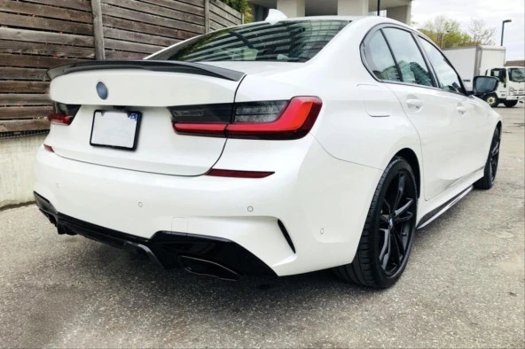 Bmw 3 Uyumlu Serisi G20 2019+ Difüzör 3.40İ Ve Siyah Egzoz Seti ( M-Sport) - 3
