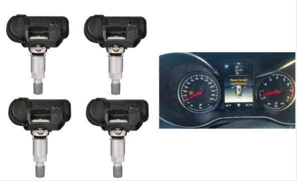 Mercedes Lastik Uyumlu Basınç Gösterge Uygulaması W205 - W213 - W117 0 0 - 2