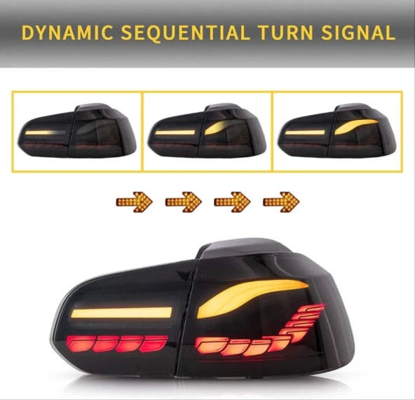 Volkswagen Golf Uyumlu 6 Dragon LED Stop (Smoke) HATALI ÜRÜN - 4