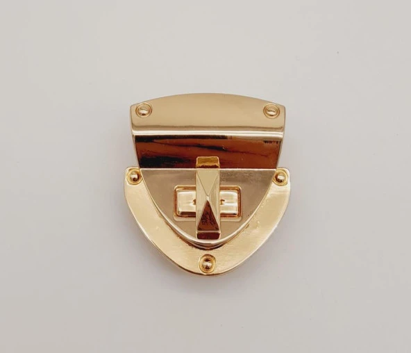 Angel Çanta Aksesuar Light Gold Renk Üçgen Kilit ürün görseli 1