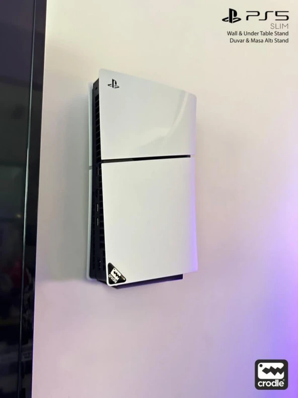 Playstation 5 Slim Duvar Standı Yerden Tasarruf Rahat Hava Akışı Gaming Aksesuar Konsol Tutacağı