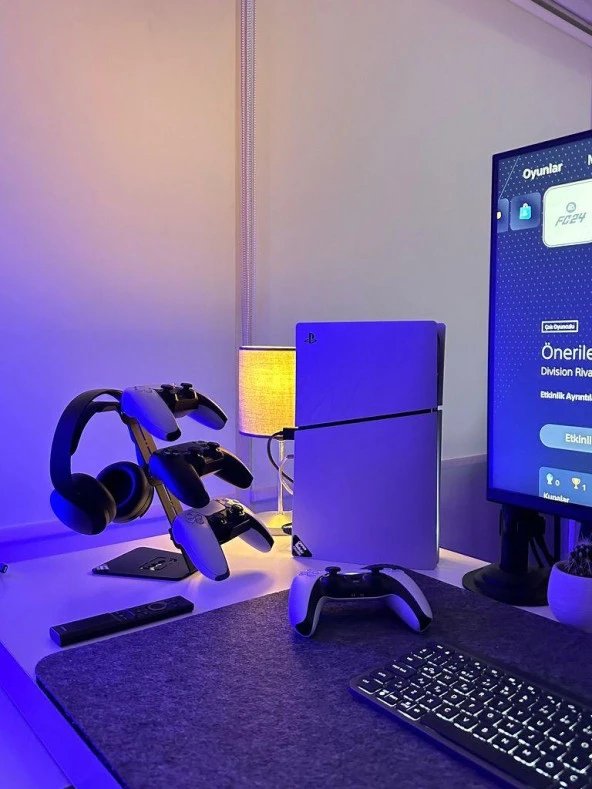 Metal Gaming Çok Fonksiyonlu Ps4 Ps5 Xbox Joystick Kontroller Tutucu Ve Kulaklık Dikey Standı - 2