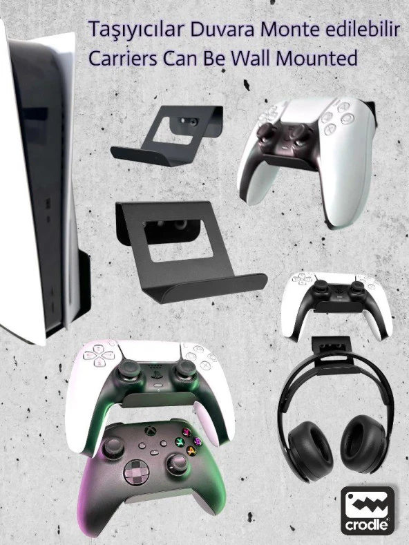 Metal Gaming Çok Fonksiyonlu Ps4 Ps5 Xbox Joystick Kontroller Tutucu Ve Kulaklık Dikey Standı - 4