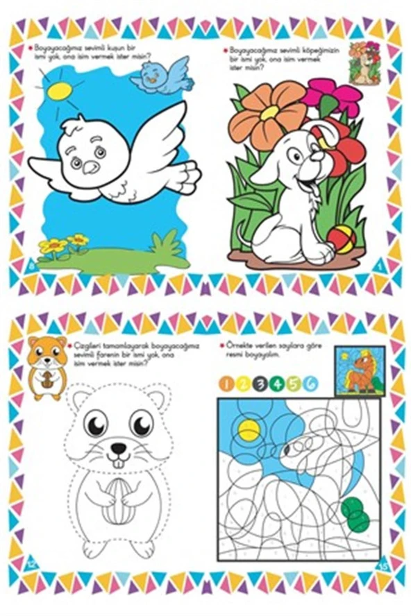 Kuru Boya Hediyeli Eğitici Etkinlikli Boyama Seti 40 Kitap - 2