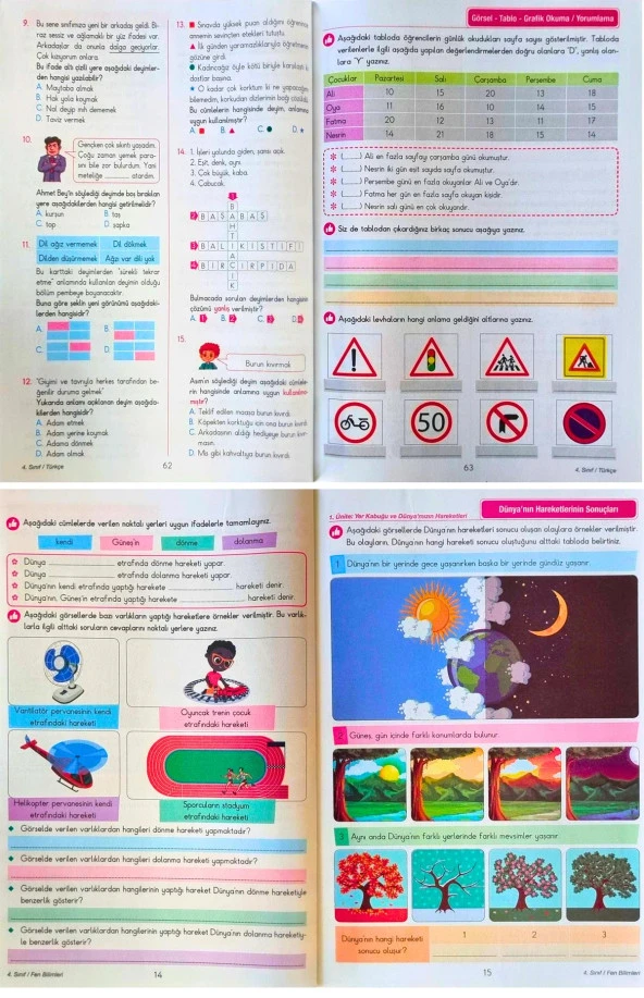 4.SINIF ETKİNLİKLİ ÇALIŞMA SETİ 5 Kitap Toplam 792 Sayfa - 2