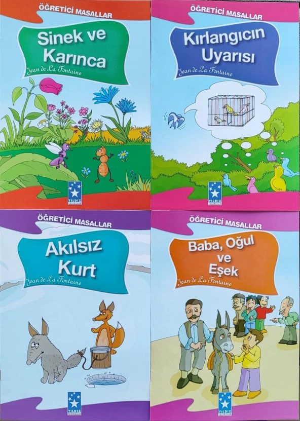 LA FONTAİNE MASALLARI SETİ 1. SINIFLAR İÇİN BÜYÜK BOY RESİMLİ 15 KİTAP - 3
