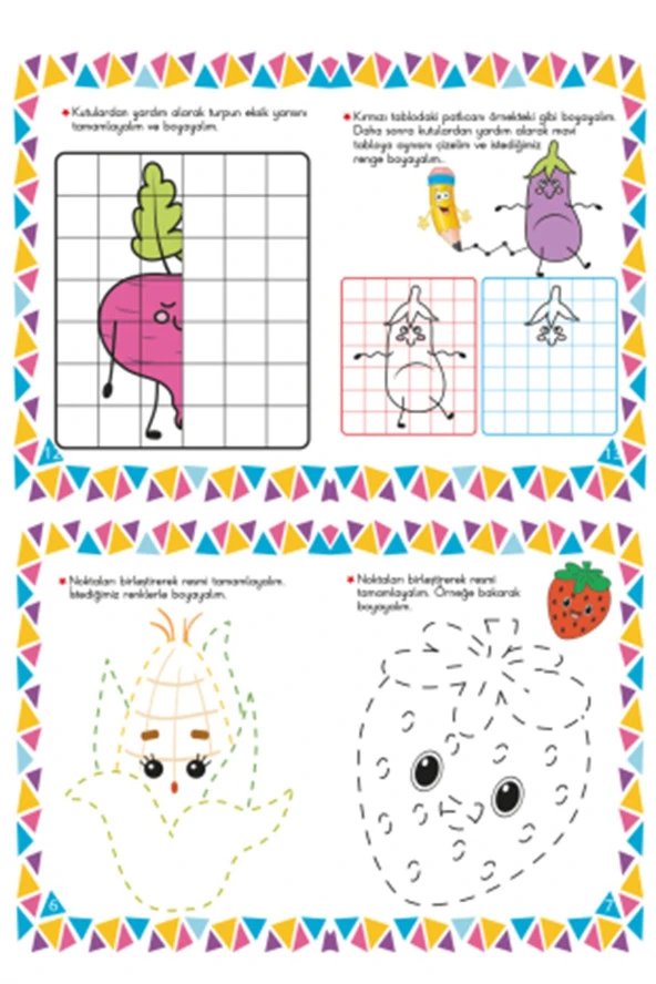 Okul Öncesi Matematik Çalışmaları ve Eğitici Etkinlikli Boyama Seti 10 Kitap - 7