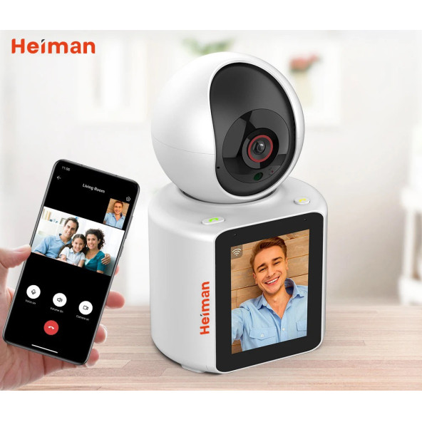 HEİMAN HM-450 Karşılıklı Video Arama Çift Yönlü Görüntülü Görüşme Full HD Bebek Kamerası -APP - 2
