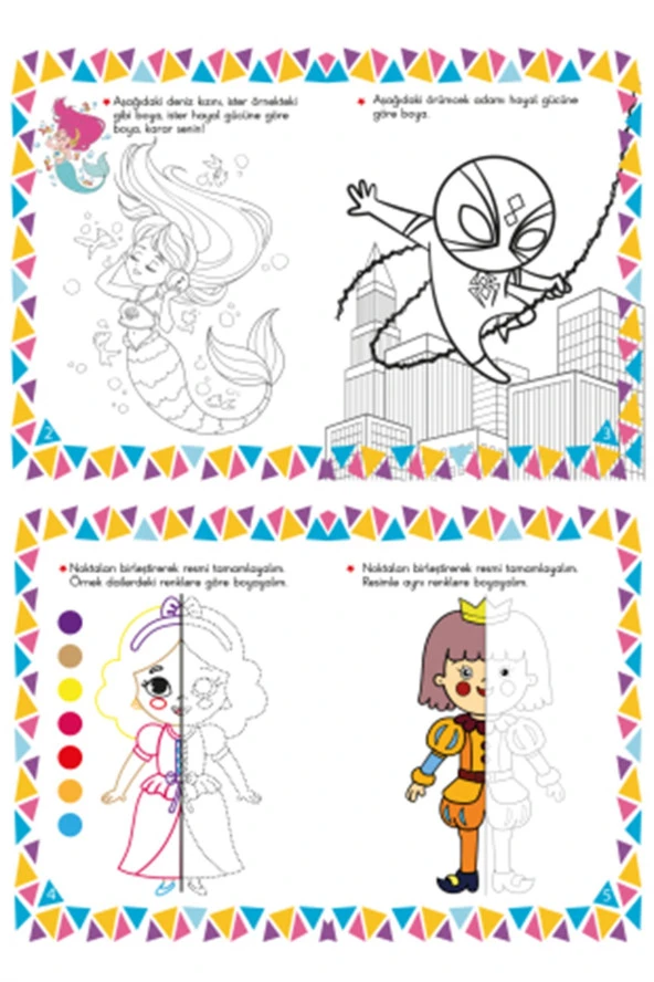 Okul Öncesi Eğitici Etkinlikli Boyama Seti 5 Kitap 80 Sayfa - 5