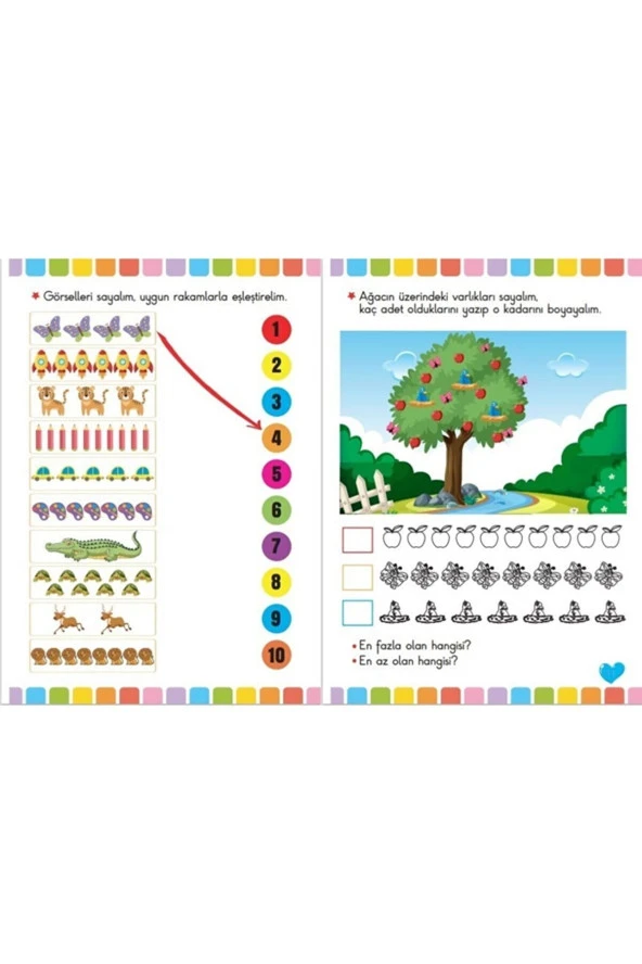 4 - 5 - 6 Yaş Okul Öncesi Matematik Çalışmaları Seti 5 Kitap - 2