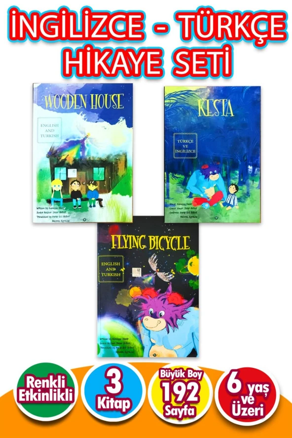 İngilizceyi Kolay Öğreten Türkçe - İngilizce Hikaye Seti 3 Kitap Etkinlikli