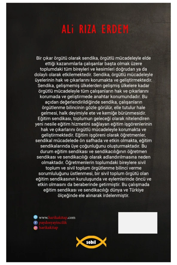 Dünyada ve Türkiyede Eğitim Sendikası ve Sendikacılığı - Prof. Dr. Ali Rıza Erdem - 2