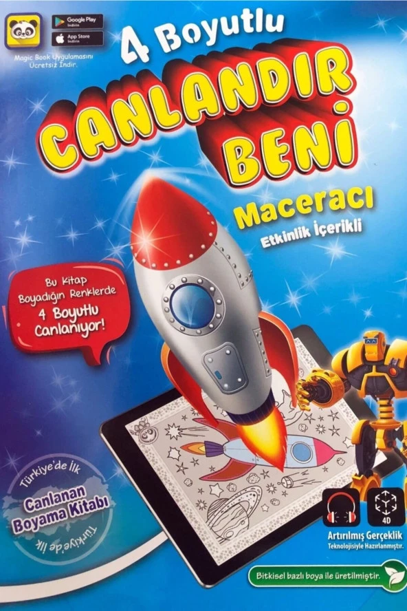 3 Boyutlu Canlanan Kitaplar 4D Boyama Seti 5 Kitap - 2