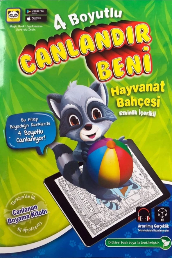 3 Boyutlu Canlanan Kitaplar 4D Boyama Seti 5 Kitap - 6