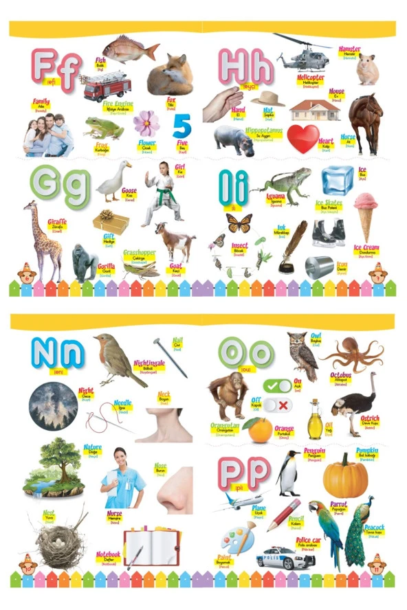 3-6 Yaş İlk Kelimelerim Seti 850 Kelime Öğreten 5 Kitap - 5