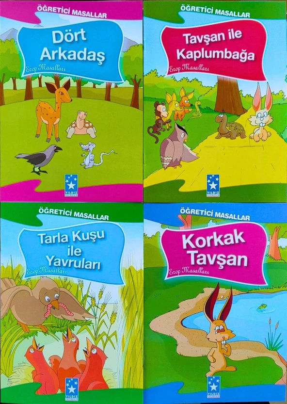 EZOP MASALLARI SETİ 1. SINIFLAR İÇİN BÜYÜK BOY RESİMLİ 15 KİTAP - 3