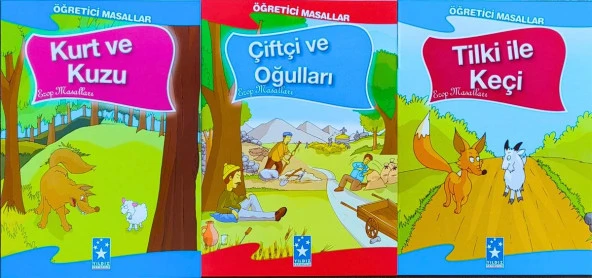 EZOP MASALLARI SETİ 1. SINIFLAR İÇİN BÜYÜK BOY RESİMLİ 15 KİTAP - 6