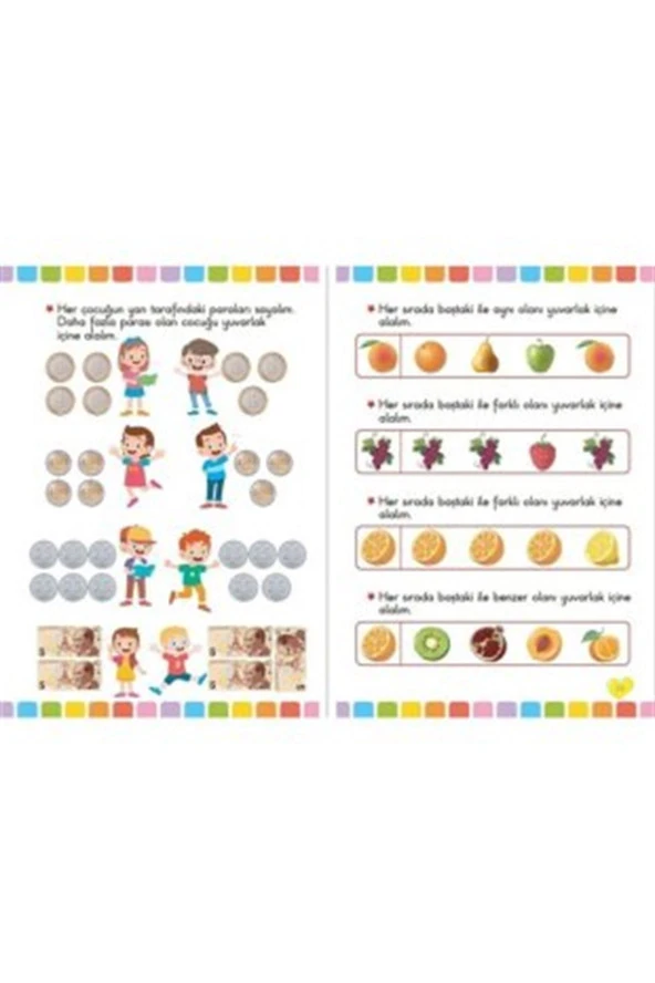 4 - 5 - 6 Yaş Matematik & Çizgi Çalışması Seti 10 Kitap - 2