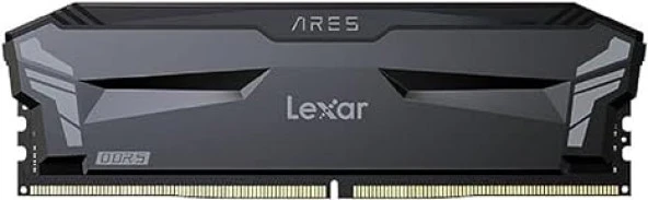 LEXAR LD5EU016G-R6400GDLA ARES RAM DT DDR5 UDIMM 2X16GB 6400 CL32 1.4V MEMORY WITH HEATSINK AND RGB LIGHTING DUAL PACK BLACK COLOR