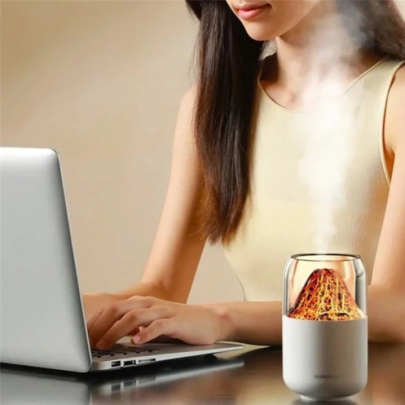 Ulrasonik Ledli Hava Nemlendirici Buhar Makinesi ve Aroma Difüzörü Ultra Sessiz Çalişma 300 ml - Resim 2