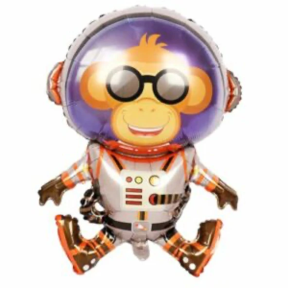 Astronot Maymun Folyo Balon