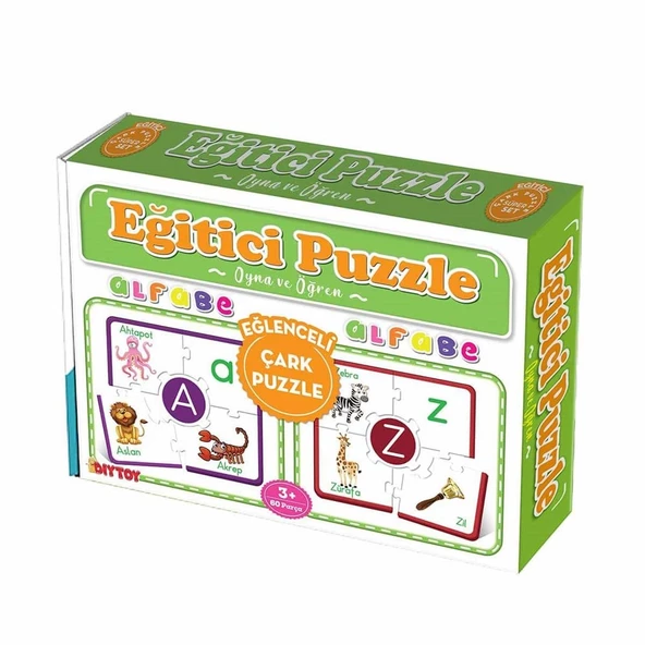 Diytoy Eğitici Çark Puzzle Alfabe