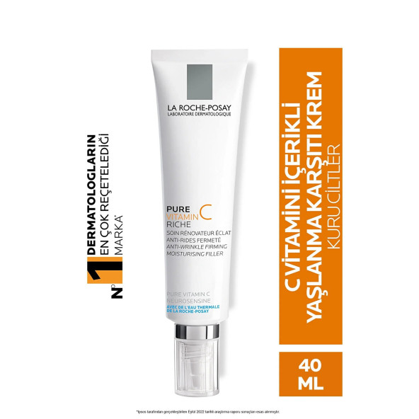 La Roche Posay Redermic C Krem Kuru Cilt Anti Aging Bakım 40ml 3337872413711