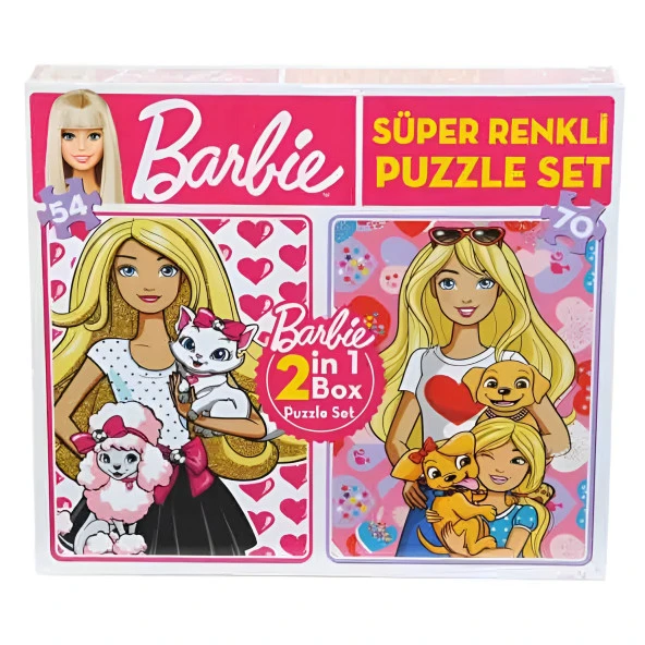 Diytoy Barbie 2 İn 1 Puzzle Seti