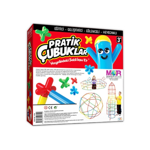 UconeX Bambu Çubuklar 300 Parça Büyük Boy Lüx Eğitici Oyun - 4